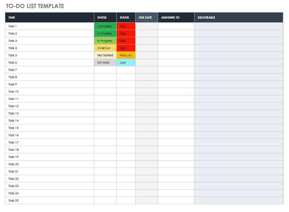 Color-Coded To Do List