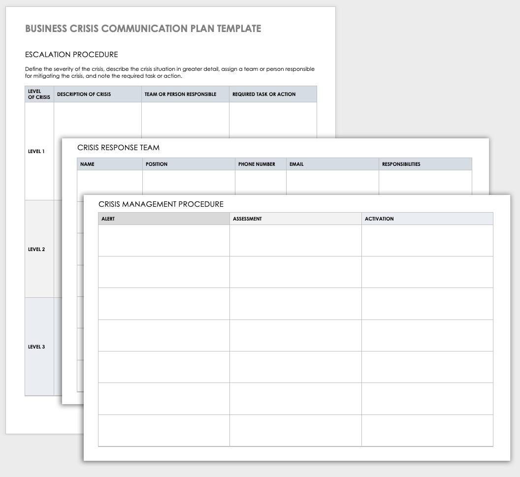 Business Crisis Communication Plan Template