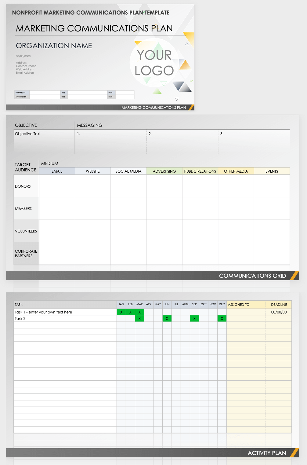 Nonprofit Marketing Communications Plan Template 