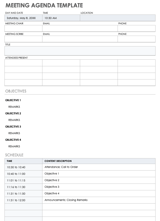 Meeting Agenda Template