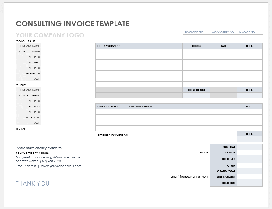 Consulting Invoice Template