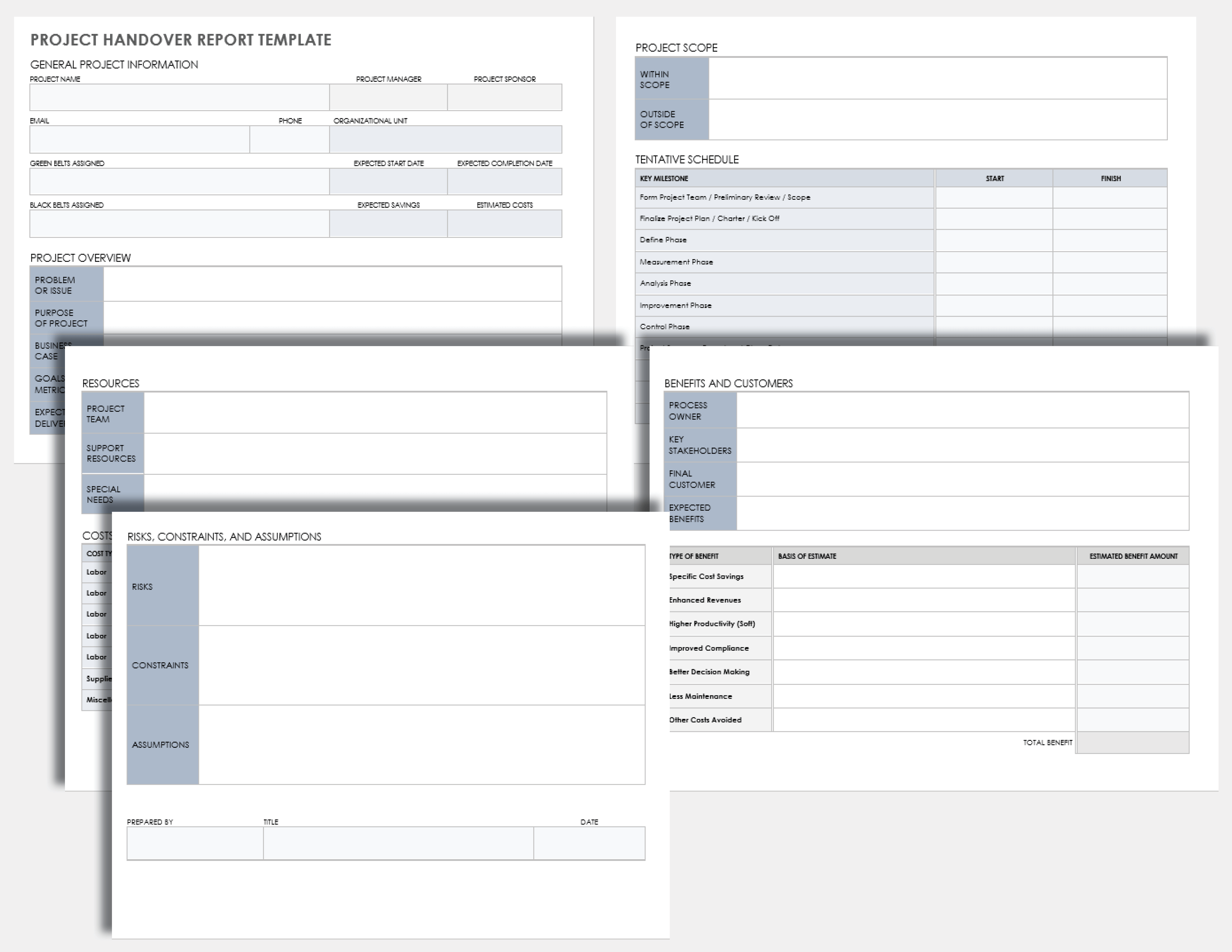 Project Handover Report Template