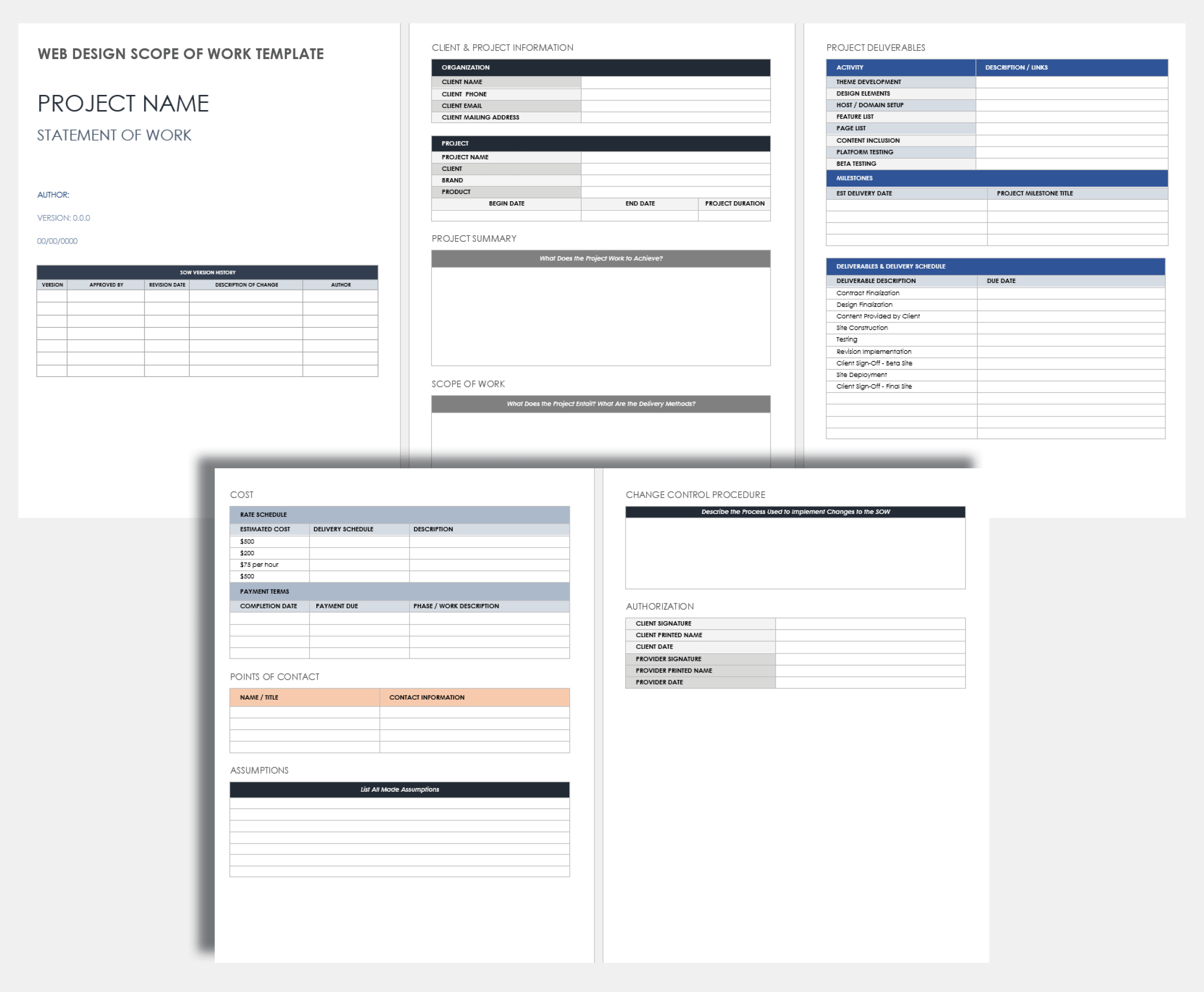 Web Design Scope of Work Template