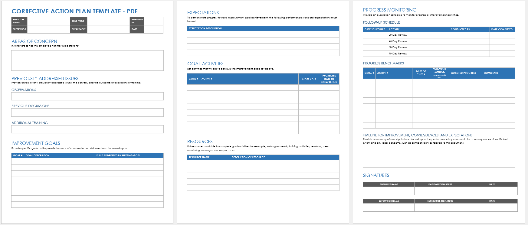 Corrective Action Plan Template PDF