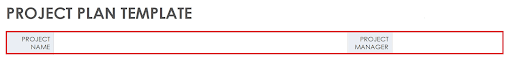 Project Plan  name and manager