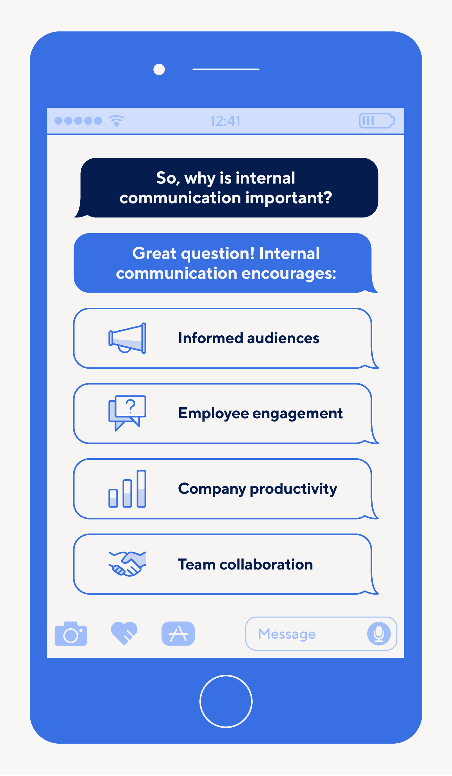 Internal communication is important because it helps crisis management and task prioritization.