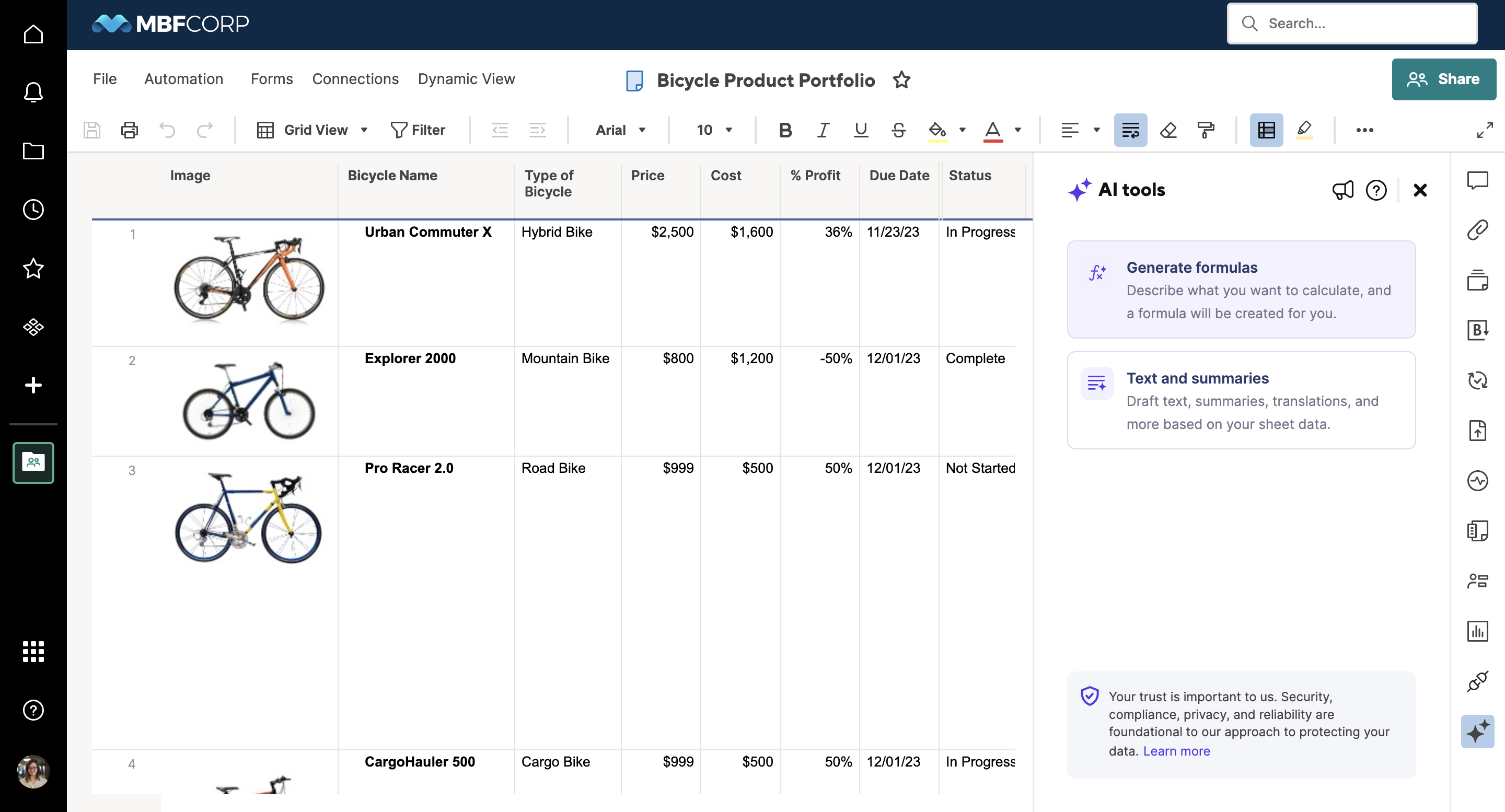 AI Tools Panel