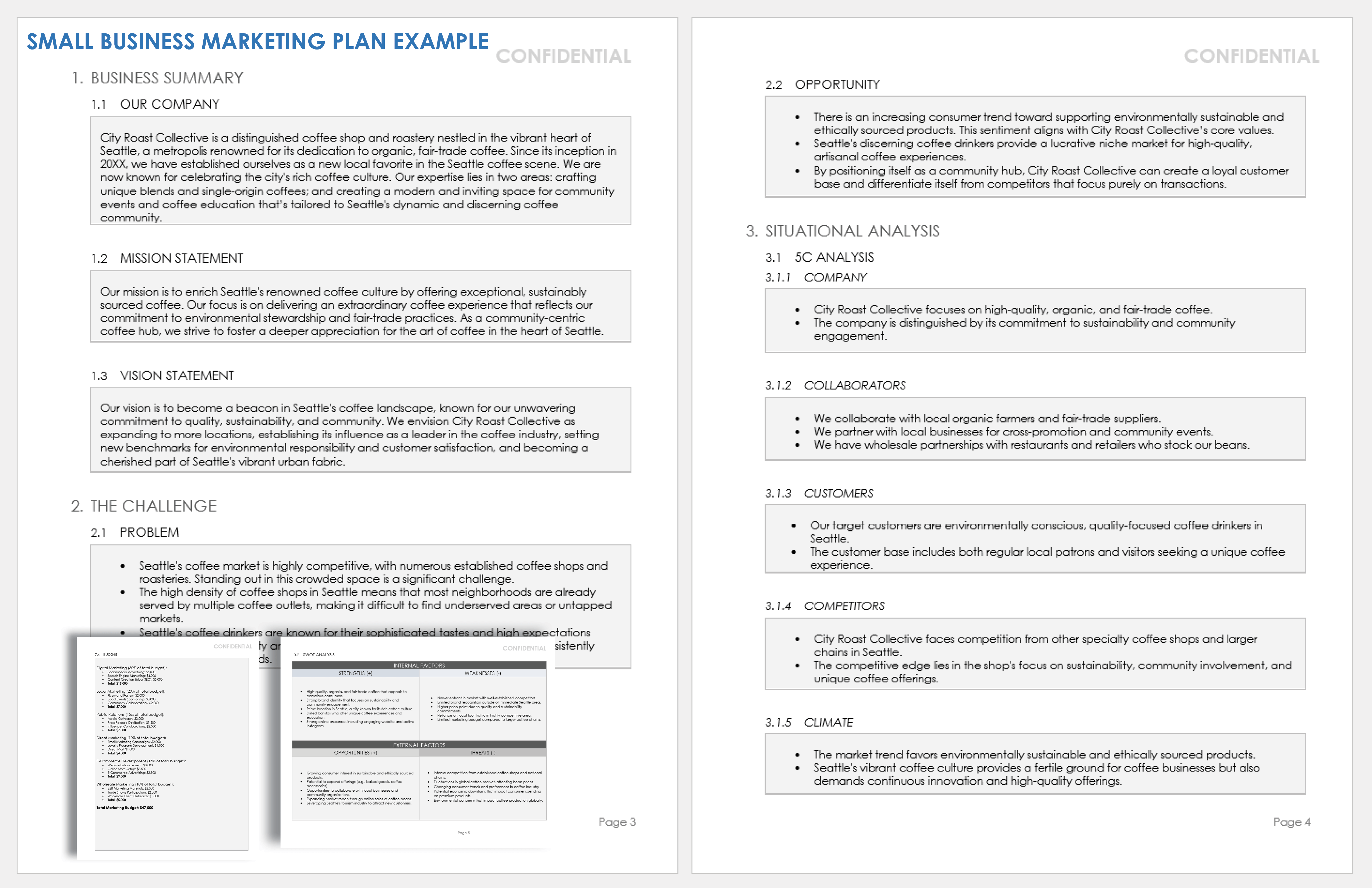 Small Business Marketing Plan Example