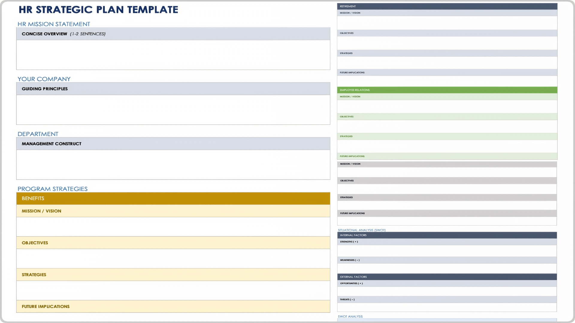 HR Strategic Plan Template