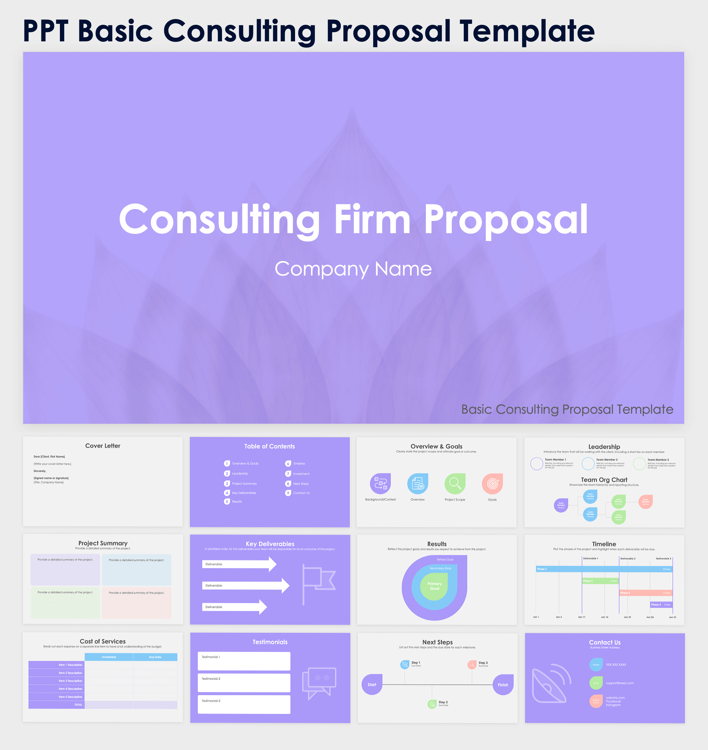 PPT Basic Consulting Proposal Template