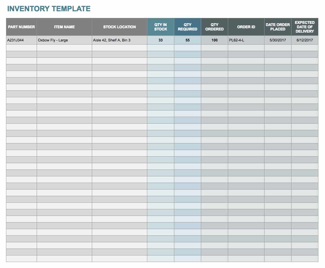 Inventory Template