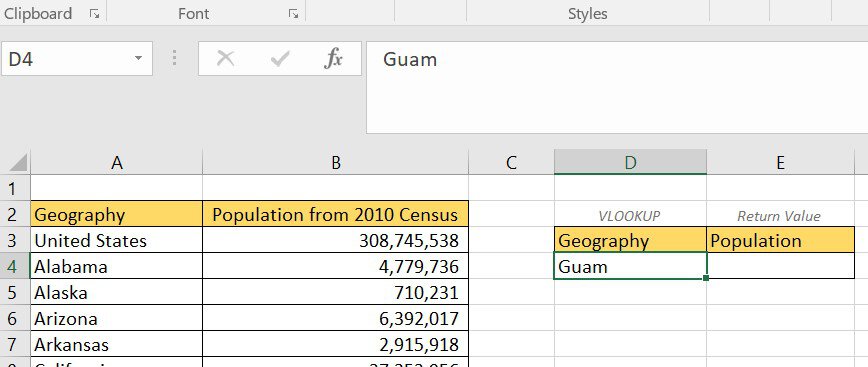 IF Function VLOOKUP Excel example