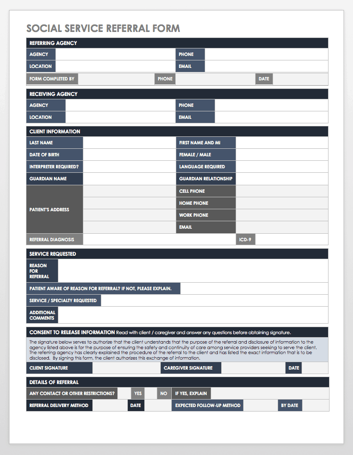 Social Service Referral Form