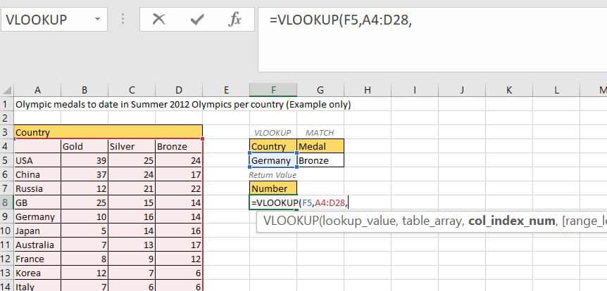 VLOOKUP match argument