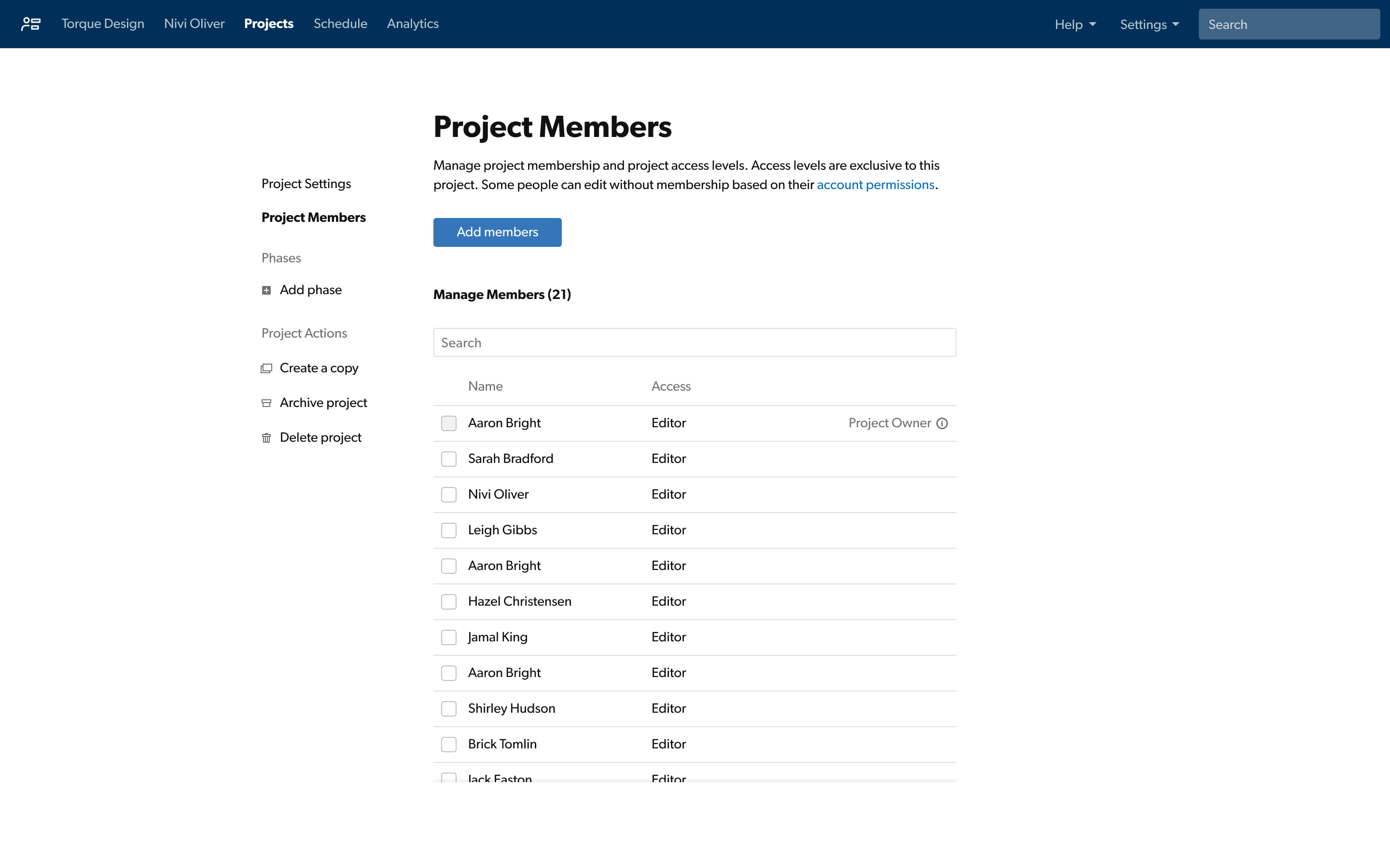 Project Membership