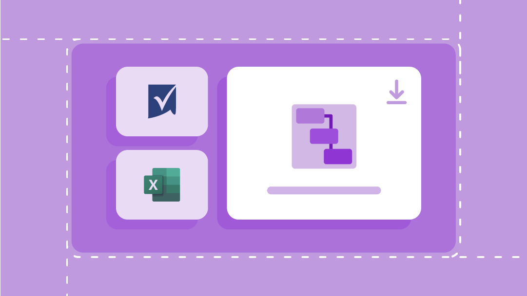 Template download icons for Microsoft Excel and Smartsheet.