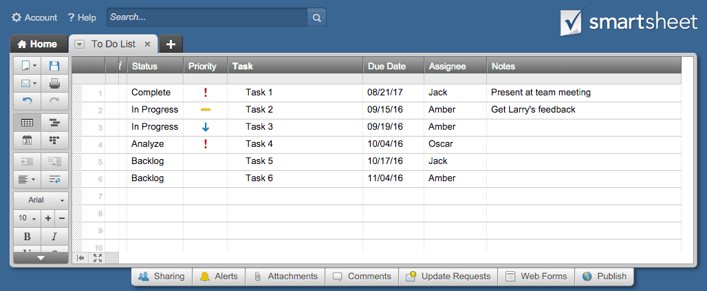 to do list progress template smartsheet